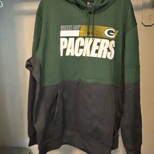 Nike Green and Black Packers Hoodie